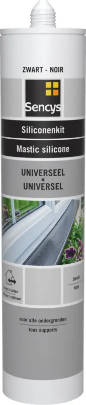 Sencys siliconenkit universeel zwart 310ml Nieuwe Collectie