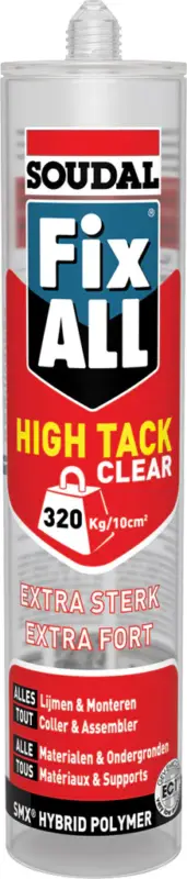 Soudal lijmkit Fix All High Tack transparant 290ml Luxe