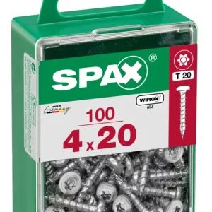 Weekendaanbieding Spax universeelschroef centreerkop rond T-STAR + 4CUT WIROX 4x20mm 100st