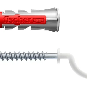 Fischer nylon plug DuoPower 8X40 met nylon ronde haak RH N K 4st. Gratis Retour