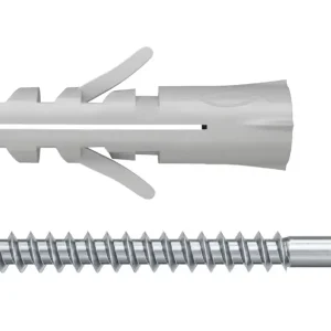 Koopje Fischer nylon spreidplug S 10mm met zeskantkopschroef 5st.