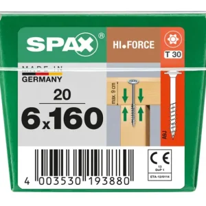 Spax schroef 'HI.Force' Wirox 6x160mm 20 stuks Alleen Vandaag