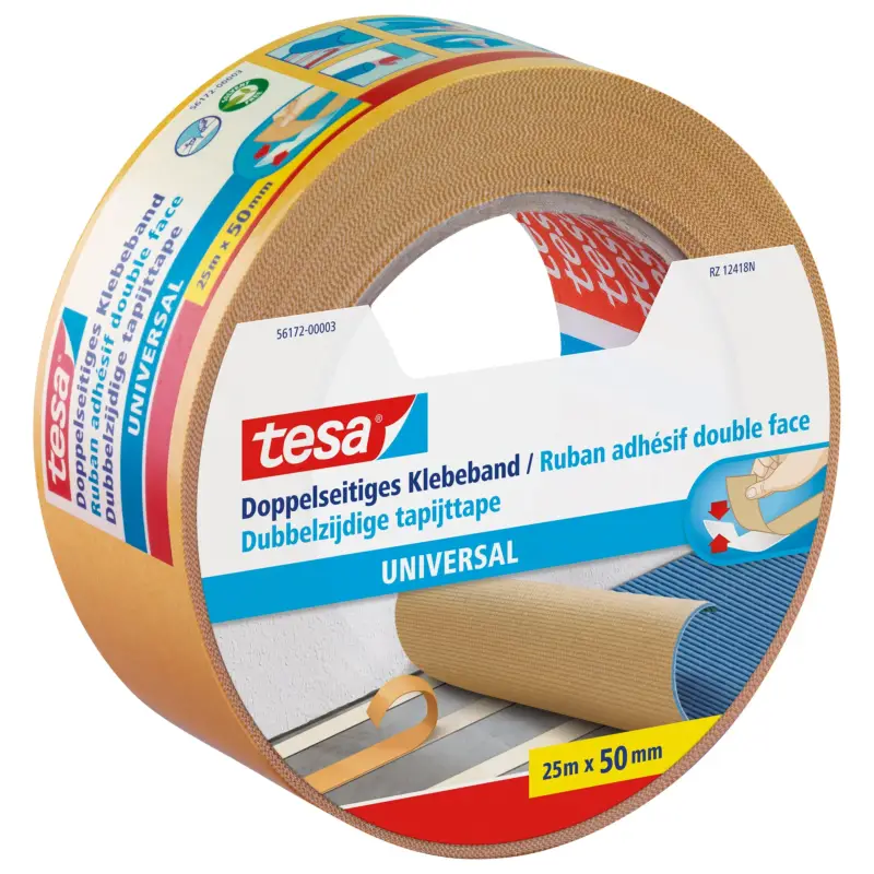 Hete Deal Tesa dubbelzijdige tape universal geel 25mx50mm
