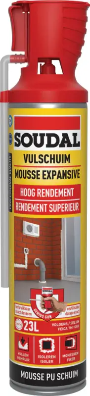 Premium Soudal vulschuim Genius hoog rendement 600ml