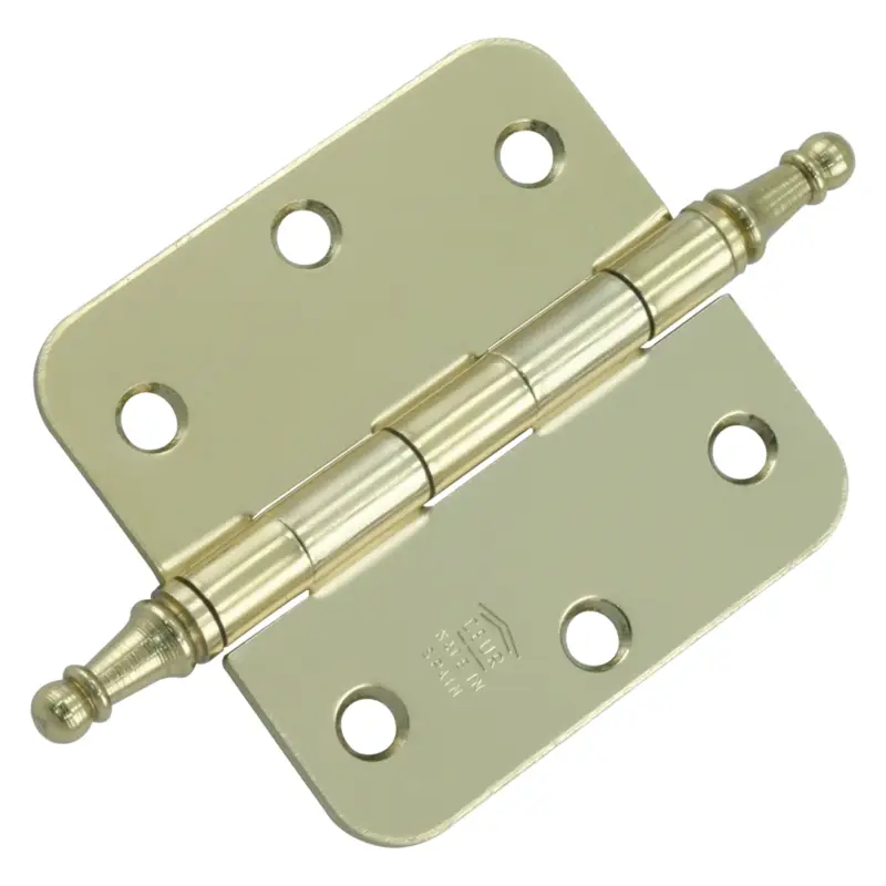 Ambachtelijk Starx vaasknopscharnier - rechthoekig met ronde hoeken 76x76mm messing