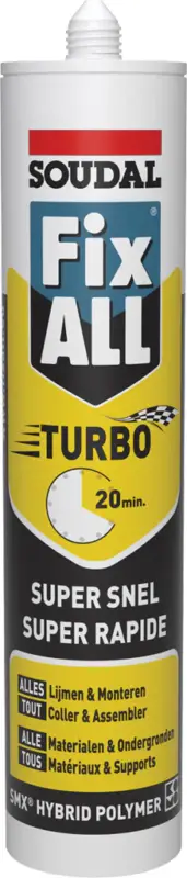 Soudal lijmkit Fix All Turbo zwart 290ml Direct Verzonden