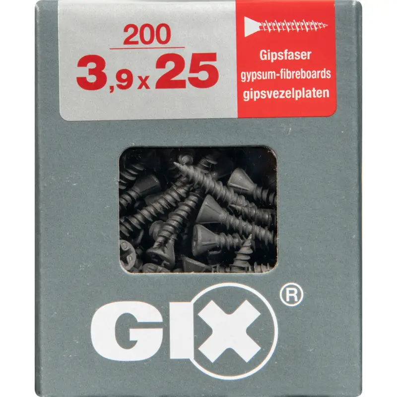 Spax GIX Type C gipsplaatschroef 25x3,9mm 200st Wereldwijde Verzending